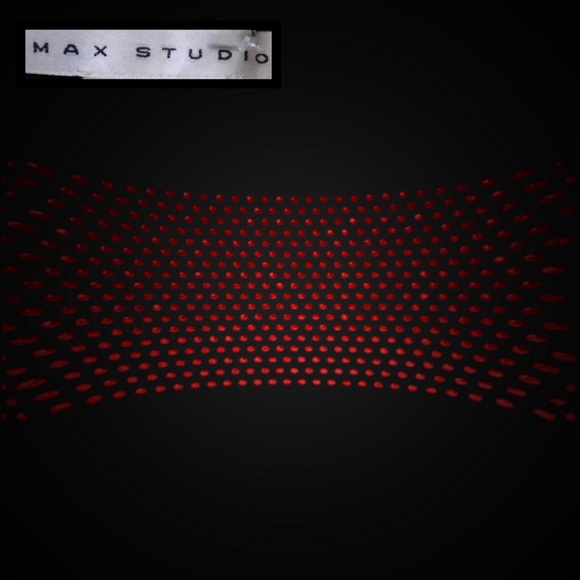 MAX STUDIO Blk/Red Abstract Bottom Sheath Dress - Picture 4 of 4